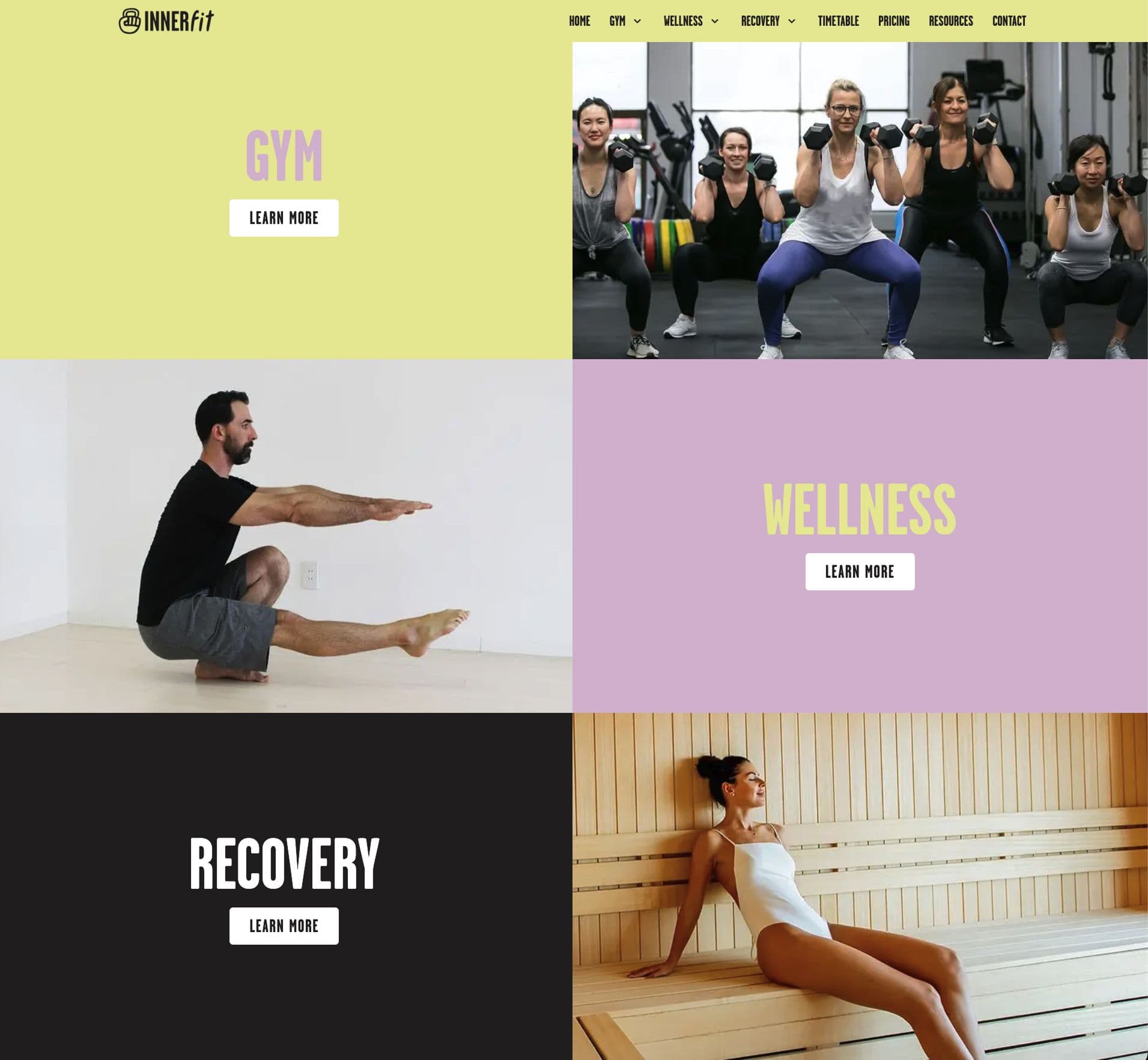 Simple website design, done for performance