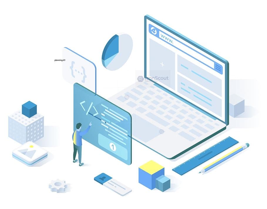 Small business owner managing website growth.